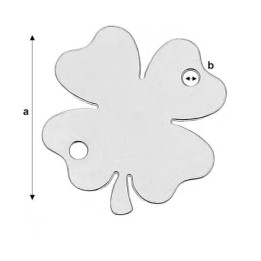G0786-Charm link trifoi 18mm grosime 0.5mm - bijuterii personalizate din argint | simoshop