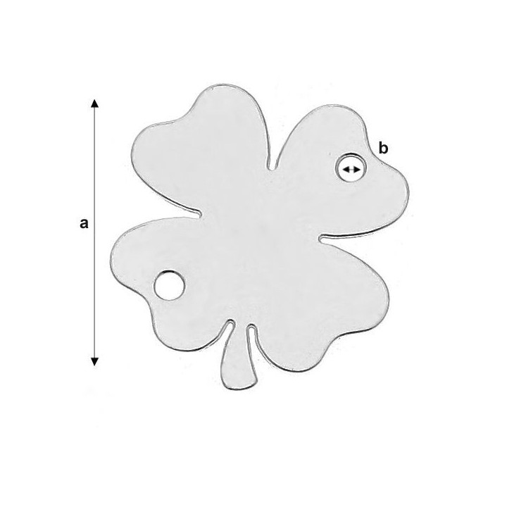 G0786-Charm link trifoi 18mm grosime 0.5mm - bijuterii personalizate din argint | simoshop