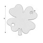 Pandantiv trifoi noroc argint 925, tăbliță 18mm