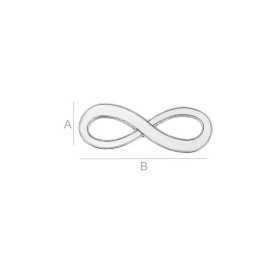 Pandantiv infinit din argint 925, 16x6mm - iubire