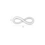 Pandantiv infinit din argint 925, 16x6mm - iubire