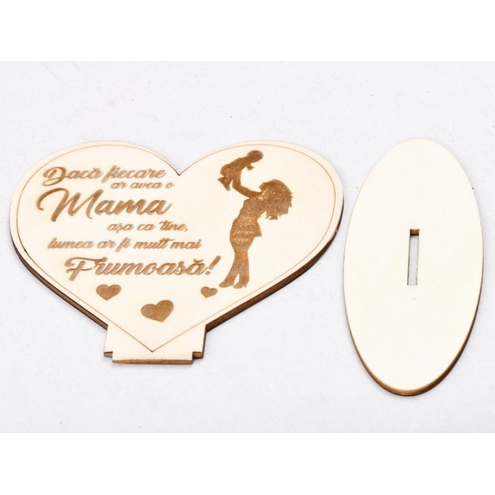 L541-Decupaj "Mama ca tine model 2 "15x14cm 1 buc