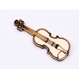 L587-Decoratiune vioara lemn 5*2cm   -1 buc