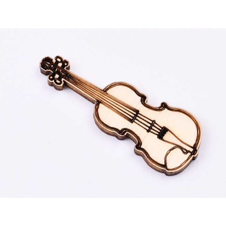 L587-Decoratiune vioara lemn 5*2cm   -1 buc