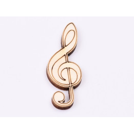 L589-Decoratiune Cheia Sol lemn 5*2cm   -1 buc