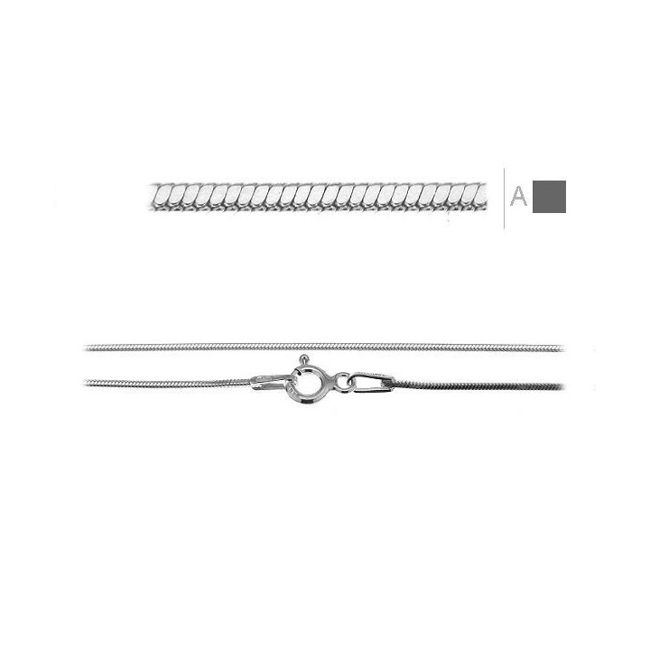 G1010-Colier lant Snake argint 925  0.8mm lungime 50cm - bijuterii personalizate din argint | simoshop