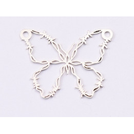 E1481 N - Pandant argint 925 Fluture,  23x17.5mm- 1 buc