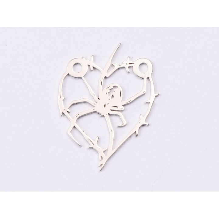 E1482 N - Pandant argint 925 Paianjen,  22.5x17.5mm- 1 buc