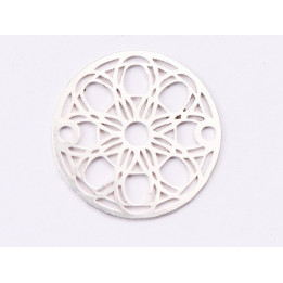 E1488 N - Link argint 925 Floare filigranata model 5, 14mm- 1 buc
