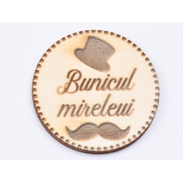 L613-Insigna lemn pentru evenimente "Bunica Miresei" 5cm 1 buc