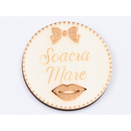 L625-Insigna lemn pentru evenimente "Socrul Mare" 5cm 1 buc