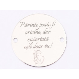 E1508 GS Link argint "Guardian Angel" 16.5mm 0.3mm 1 buc