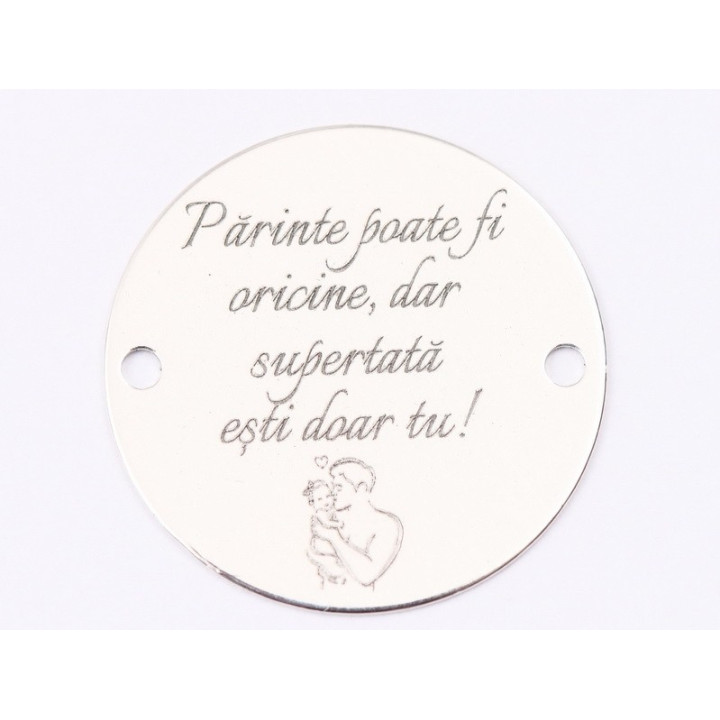 E1508 GS Link argint "Guardian Angel" 16.5mm 0.3mm 1 buc