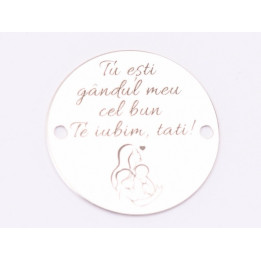 E1518 GS Link argint "Nasii nostri" 16.5mm 0.3mm 1 buc