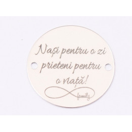 E1517 GS Link argint "Povestea noastra" 16.5mm 0.3mm 1 buc