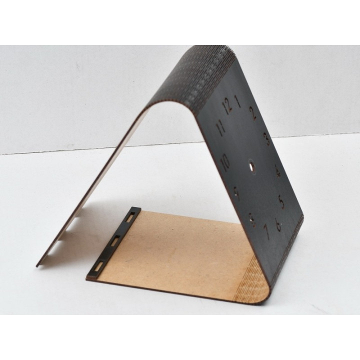 L630-Ceas din MDF negru cu suport pentru birou  15x20cm - 1 buc
