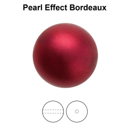 0512-Preciosa Round Pearl Maxima 1H Bordeaux 10mm - 1 buc