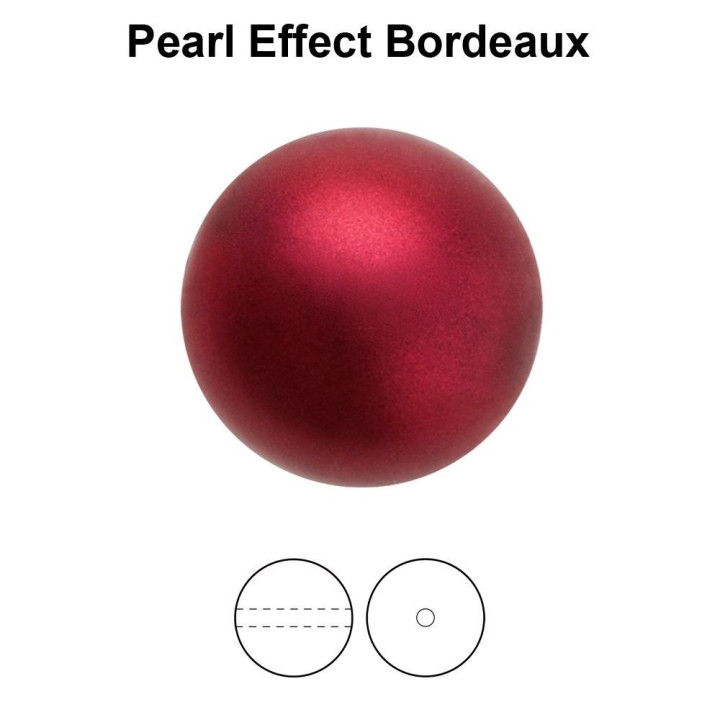 0512-Preciosa Round Pearl Maxima 1H Bordeaux 10mm - 1 buc