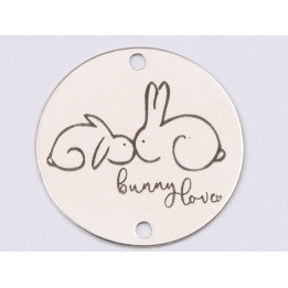 E1529 GS Link argint "Bunny love"  16.5mm, 0.3mm 1 buc