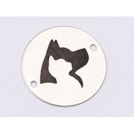 E1530 GS Link argint "Paste Fericit"  16.5mm, 0.3mm 1 buc
