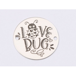 E1533 GS Link argint "Bunny in love"  16.5mm, 0.3mm 1 buc