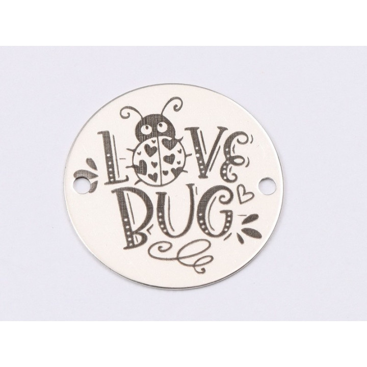 E1533 GS Link argint "Bunny in love"  16.5mm, 0.3mm 1 buc