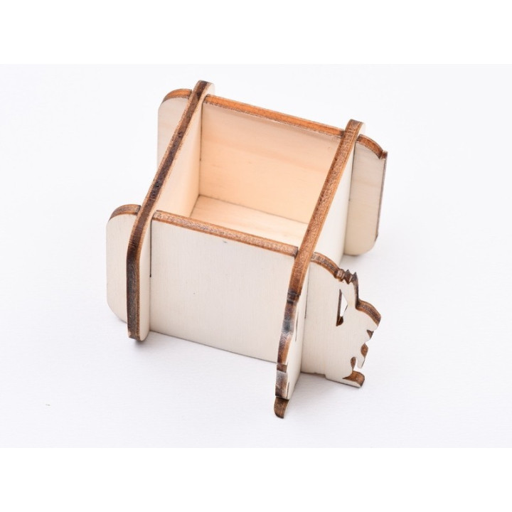 L684-Decupaj cutie lemn "Iepuras"  -1 buc