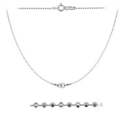 G1027-Lant argint cu bilute simetric pentru link-uri 20+20cm - bijuterii personalizate din argint | simoshop
