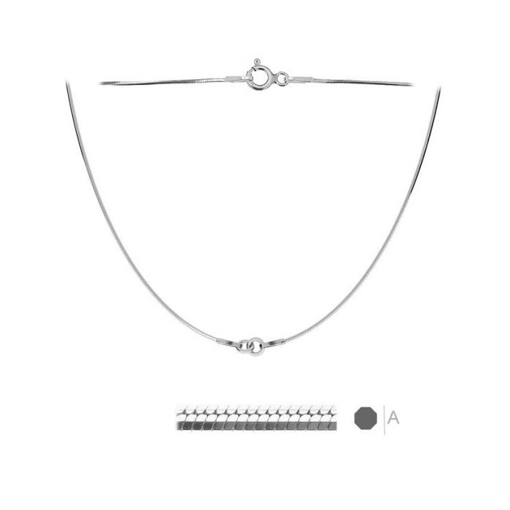 G1028-Lant snake simetric pentru link-uri 20+20cm - bijuterii personalizate din argint | simoshop