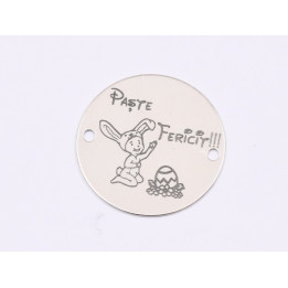 E1556 GS Link argint "Paste Fericit"  16.5mm, 0.3mm 1 buc