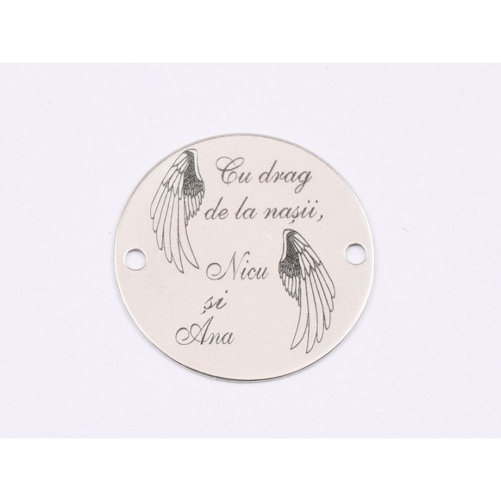 E1559 GS Link argint "Familia este totul"  16.5mm, 0.3mm 1 buc