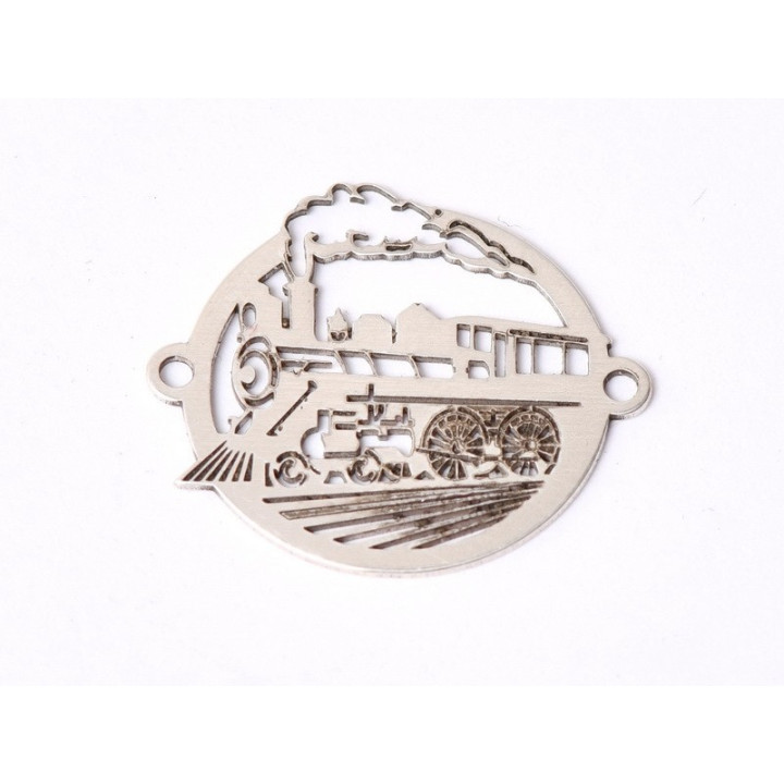 E1569 G Link  argint "Locomotiva"  20x16.5mm, 0.5mm 1 buc