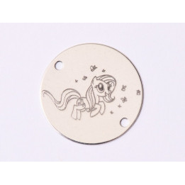 E1560 G Link argint "Cu drag de la nasii..."  16.5mm, 0.3mm 1 buc