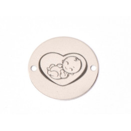 E1577 GS Link argint "New born baby"  16.5mm, 0.3mm 1 buc