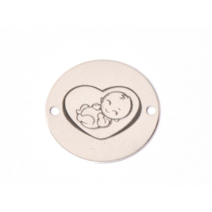E1577 GS Link argint "New born baby"  16.5mm, 0.3mm 1 buc