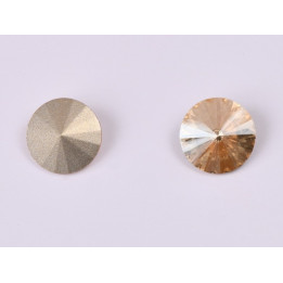 P4502-Austria Rivoli Round Stone, 12mm, Crystal Golden Shadow - 1 buc