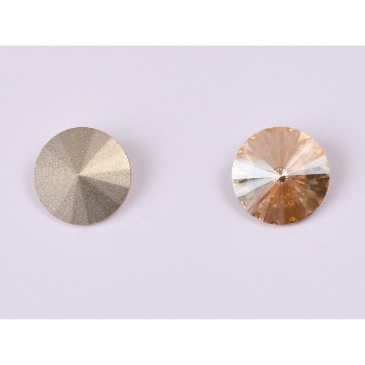 P4502-Austria Rivoli Round Stone, 12mm, Crystal Golden Shadow - 1 buc
