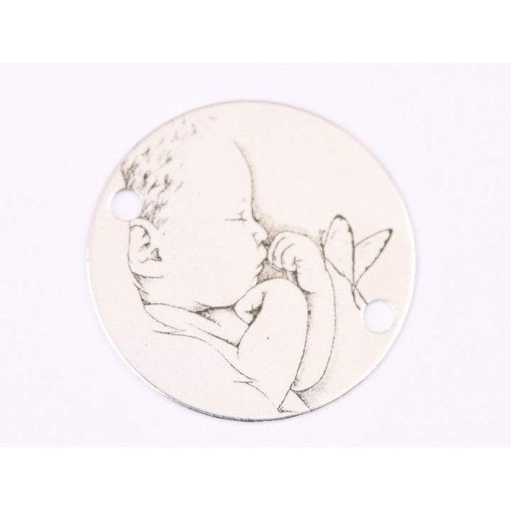 E1584 GS Banut argint "Girl with camera" 1 buc 16.5mm, 0.3mm 1 buc