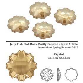 P2413-SWAROVSKI ELEMENTS 2612 Crystal Golden Shadow Foiled 14mm - bijuterii personalizate din argint | simoshop