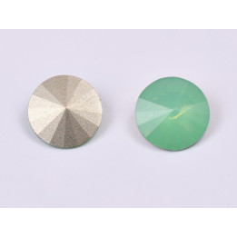 P4529-Austria Rivoli Round Stone, 12mm, Pacific Opal Silver Foiled - 1 buc