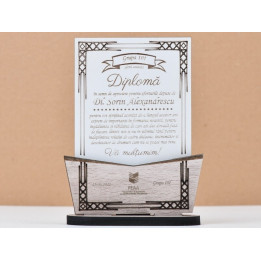 L731 -Decoratiune "Diploma in semn de apreciere" 16x12 cm  -1 bucata