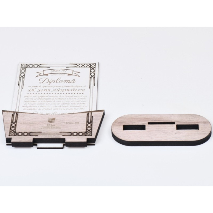 L731 -Decoratiune "Diploma in semn de apreciere" 16x12 cm  -1 bucata