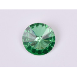 P4537-Austria Rivoli Round Stone, 12mm, Erinite Silver Foiled - 1 buc