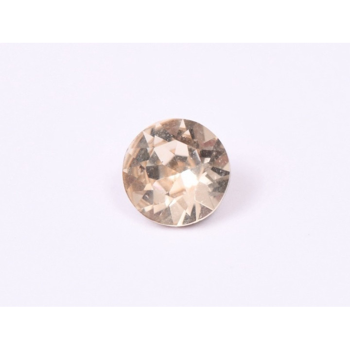 0092-Austria Chaton Round Stone, 6mm, Light Peach Silver Foiled - 1 buc