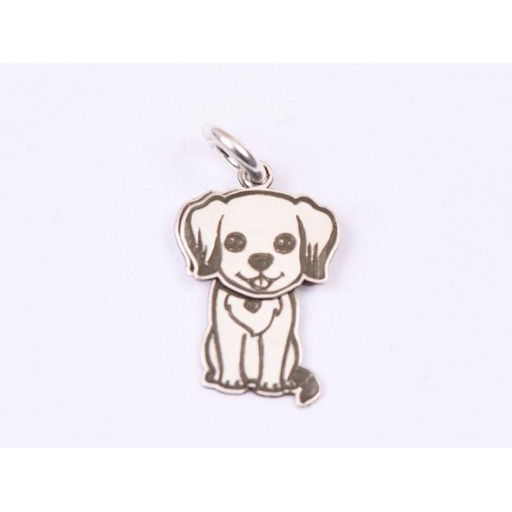 E1590 G Charm decupaj compus , cu za "Catel" 15x9mm, 0.3mm 1 buc