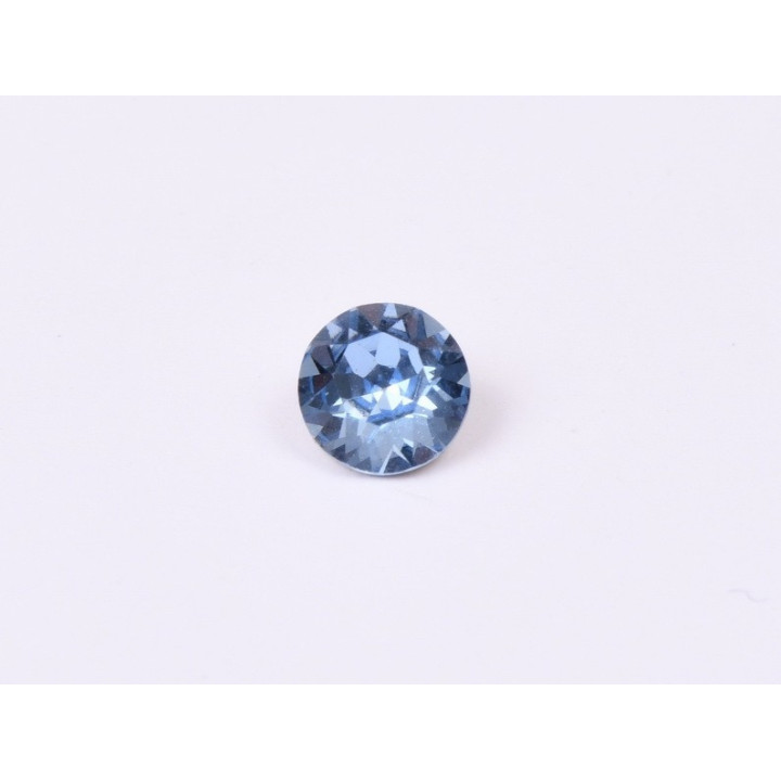 0305-Austria Chaton Round Stone, 7mm, Light Sapphire Silver Foiled - 1 buc