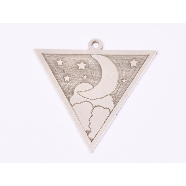 E1593 G Charm  "Luna si stele" 24.5x24.5mm, 0.6mm 1 buc