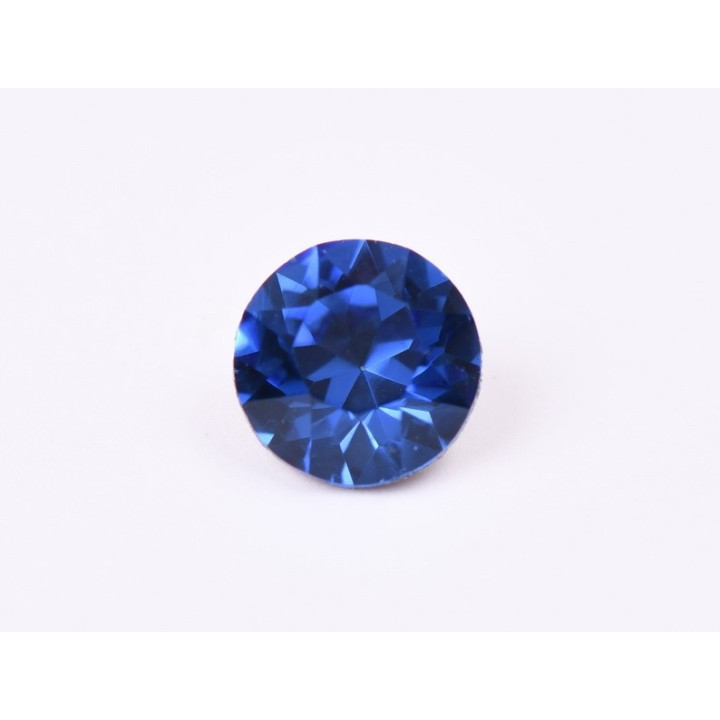 0517-Austria Chaton Round Stone, 6mm, Capri Blue Silver Foiled - 1 buc