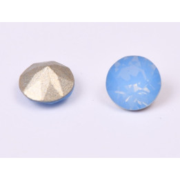 0527-Austria Chaton Round Stone, 6mm, Air Blue Opal Silver Foiled - 1 buc
