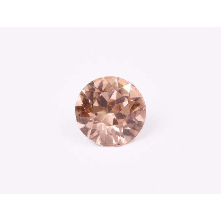 0538-Austria Chaton Round Stone, 6mm, Padparadscha Silver Foiled - 1 buc